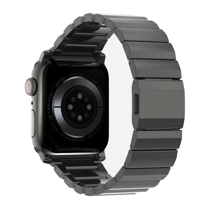 For Apple Watch 46mm / 49mm / 45mm / 44mm Norman Clasp One-Bead Stainless Steel Watch Band(Tin Color) - free shipping - PMc TechLife - Order now!