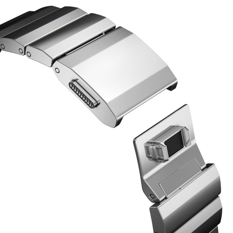 For Apple Watch 46mm / 49mm / 45mm / 44mm Norman Clasp One-Bead Stainless Steel Watch Band(Silver) - free shipping - PMc TechLife - Order now!