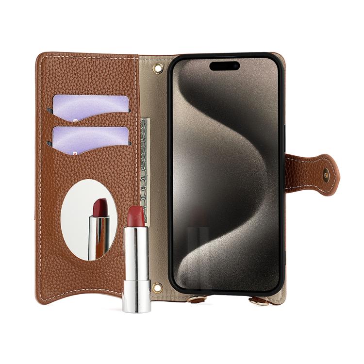 For Nokia G42 / G310 Crossbody Chain Fishtail Litchi Leather Phone Case(Brown) - Nokia Cases by PMC TechLife | Online Shopping South Africa | PMC TechLife | Buy Now Pay Later Mobicred