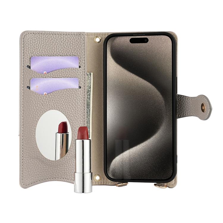 For Nokia G42 / G310 Crossbody Chain Fishtail Litchi Leather Phone Case(Grey) - Nokia Cases by PMC TechLife | Online Shopping South Africa | PMC TechLife | Buy Now Pay Later Mobicred