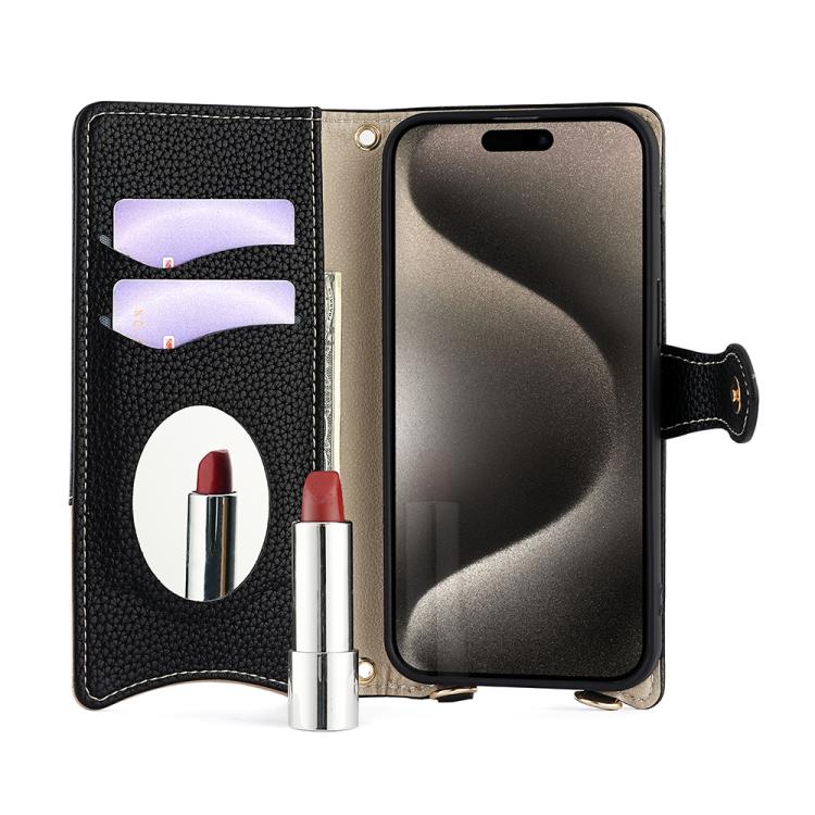 For Asus Zenfone 9 / Zenfone 10 Crossbody Chain Fishtail Litchi Leather Phone Case(Black) - ASUS Cases by PMC TechLife | Online Shopping South Africa | PMC TechLife | Buy Now Pay Later Mobicred