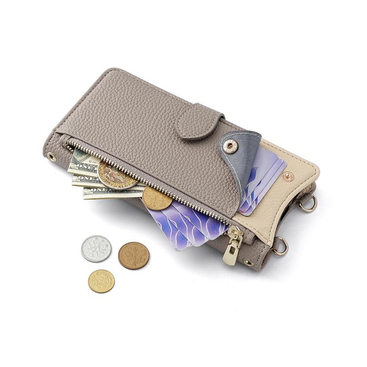 For Asus Zenfone 9 / Zenfone 10 Crossbody Chain Fishtail Litchi Leather Phone Case(Grey) - ASUS Cases by PMC TechLife | Online Shopping South Africa | PMC TechLife | Buy Now Pay Later Mobicred