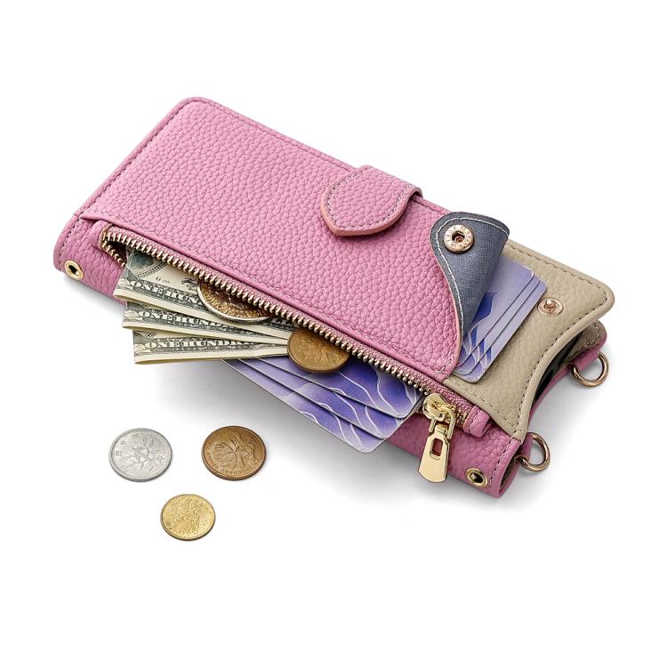For Google Pixel 6 Pro Crossbody Chain Fishtail Litchi Leather Phone Case(Pink) - Google Cases by PMC TechLife | Online Shopping South Africa | PMC TechLife | Buy Now Pay Later Mobicred