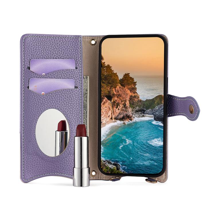 For Motorola Edge 50 Pro Crossbody Chain Fishtail Litchi Leather Phone Case(Purple) - Motorola Cases by PMC TechLife | Online Shopping South Africa | PMC TechLife | Buy Now Pay Later Mobicred