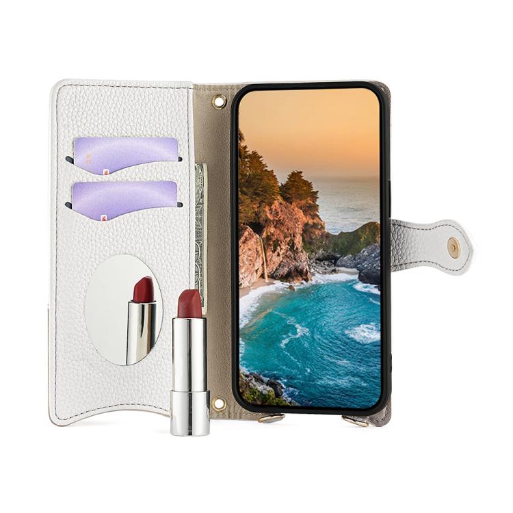 For Motorola Moto G Stylus 5G 2024 Crossbody Chain Fishtail Litchi Leather Phone Case(White) - Motorola Cases by PMC TechLife | Online Shopping South Africa | PMC TechLife | Buy Now Pay Later Mobicred