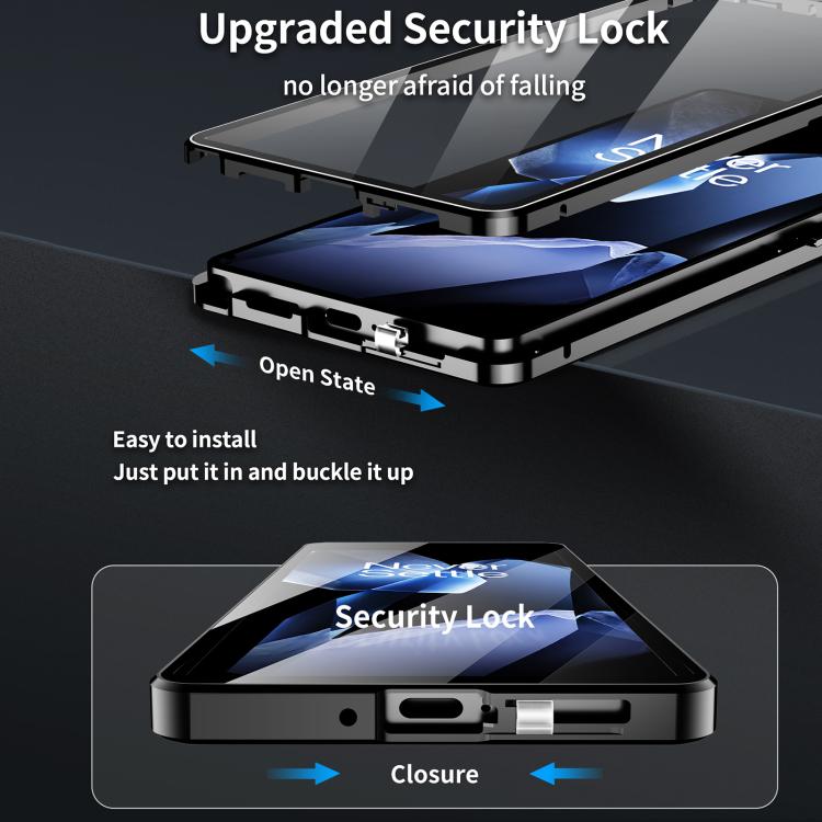 For OnePlus 13 Magnetic HD Tempered Glass Phone Case(Blue) - OnePlus Cases by PMC TechLife | Online Shopping South Africa | PMC TechLife | Buy Now Pay Later Mobicred