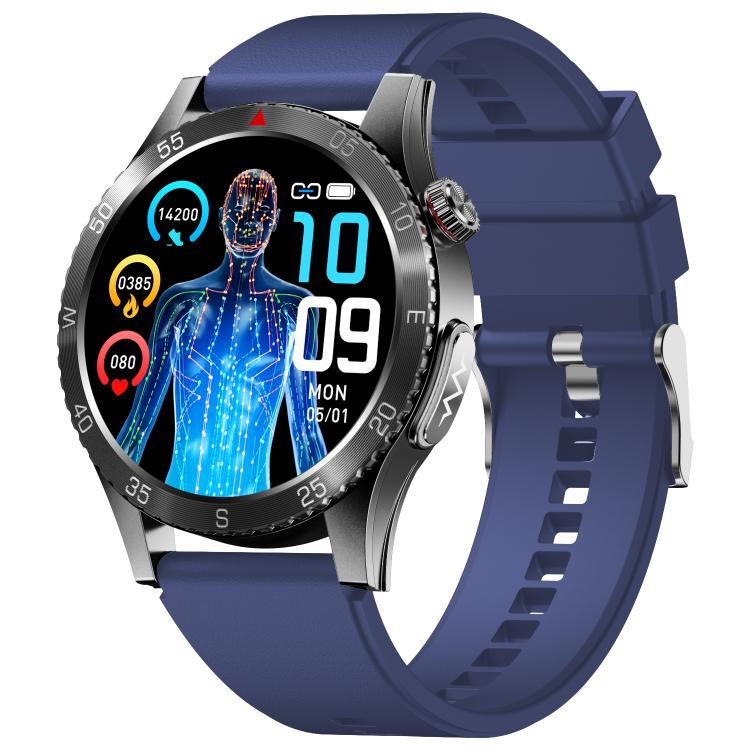 H9 1.43 inch Silicone Strap ECG Smart Watch Supports Bluetooth Calls/Smart Voice Assistant(Blue) - free shipping - PMC TechLife - Order now!
