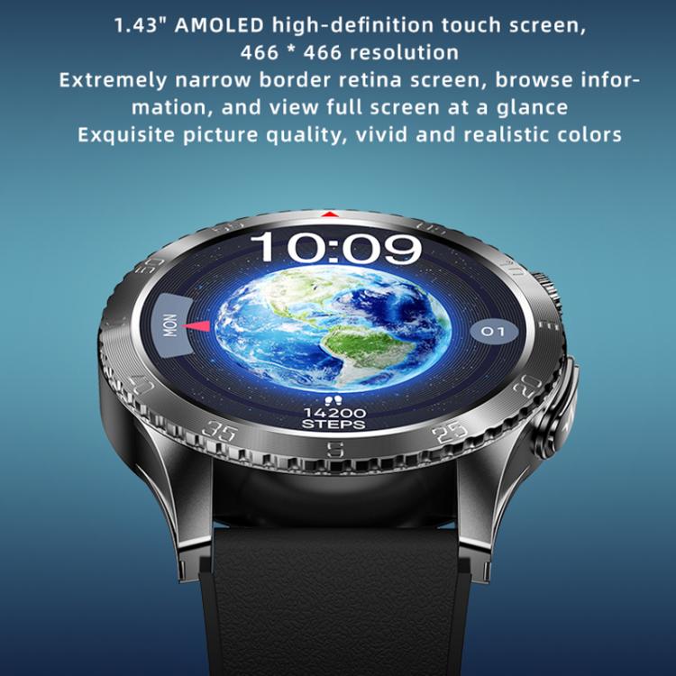 H9 1.43 inch Silicone Strap ECG Smart Watch Supports Bluetooth Calls/Smart Voice Assistant(Blue) - free shipping - PMC TechLife - Order now!