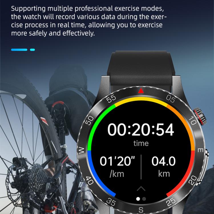 H9 1.43 inch Silicone Strap ECG Smart Watch Supports Bluetooth Calls/Smart Voice Assistant(Black) - free shipping - PMC TechLife - Order now!