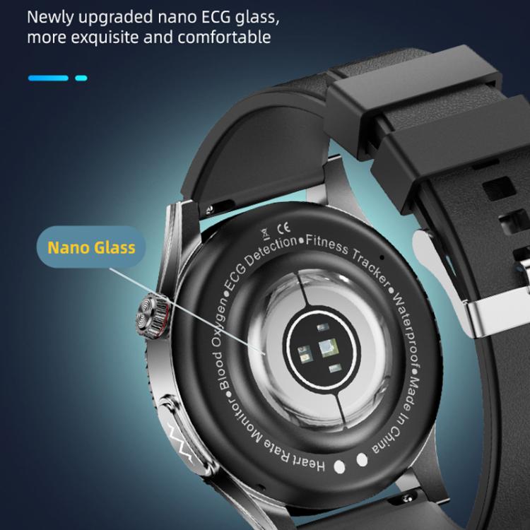 H9 1.43 inch Leather Strap ECG Smart Watch Supports Bluetooth Calls/Smart Voice Assistant(Black) - free shipping - PMC TechLife - Order now!