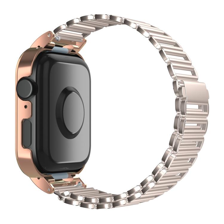 For Huawei Watch Fit3 Hollow Chain Metal Frame Watch Band(Rose Gold+Starlight) - free shipping - PMC TechLife - Order now!