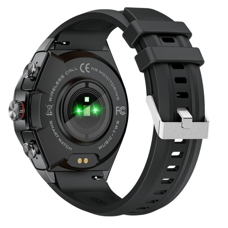GT97 1.53 inch Round Screen 2 in 1 Bluetooth Earphone Silicone Strap Smart Watch Supports Bluetooth Calls(Black) - free shipping - PMC TechLife - Order now!