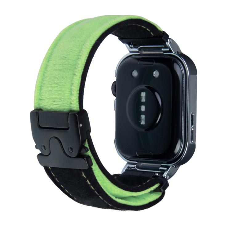 For Huawei Watch Fit3 Brushed Metal Silver Frame Watch Band(Black Grass Green) - free shipping - PMC TechLife - Order now!