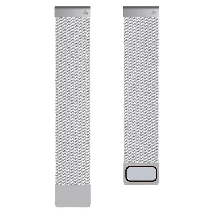 For Garmin Watch 22mm Milanese Dual Section Magnetic Metal Watch Band(Silver) - free shipping - PMC TechLife - Order now!