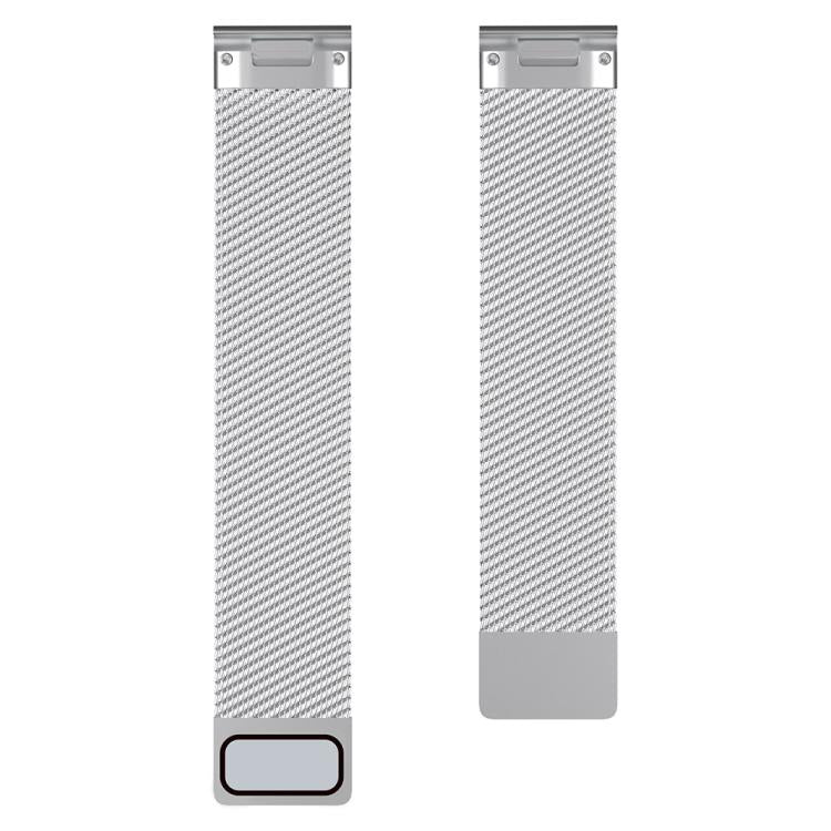 For Garmin Watch 26mm Milanese Dual Section Magnetic Metal Watch Band(Silver) - free shipping - PMC TechLife - Order now!