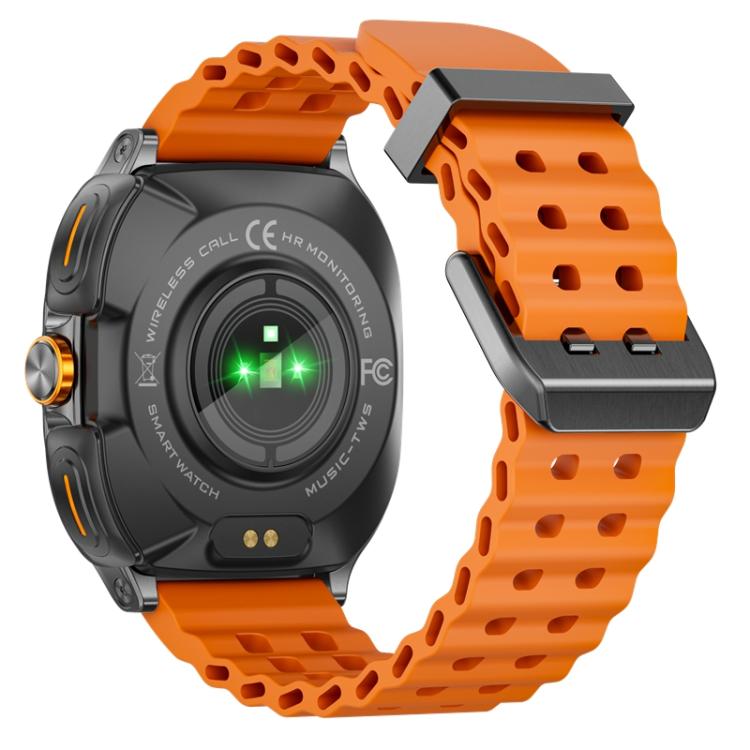 GT98 1.53 inch 2 in 1 Bluetooth Headphone IP67 Waterproof Smart Watch Supports Blood Oxygen Monitoring(Black Orange) - free shipping - PMC TechLife - Order now!