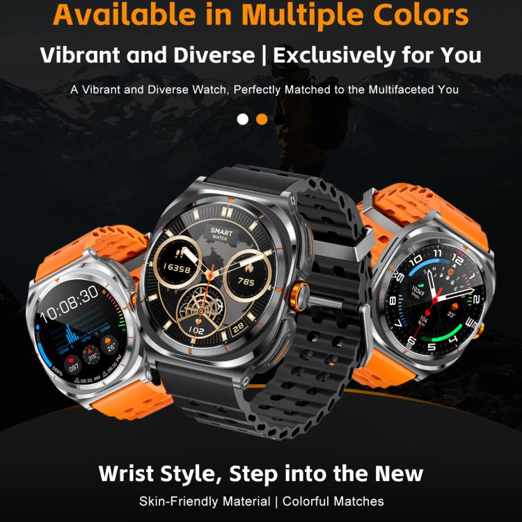 GT98 1.53 inch 2 in 1 Bluetooth Headphone IP67 Waterproof Smart Watch Supports Blood Oxygen Monitoring(Silver Orange) - free shipping - PMC TechLife - Order now!