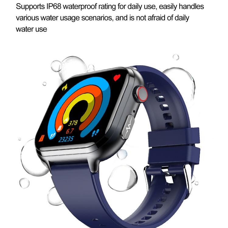 TK17 1.91 inch Horizontal Screen Silicone Strap Smart Watch Supports ECG Electrocardiogram(Blue) - free shipping - PMC TechLife - Order now!