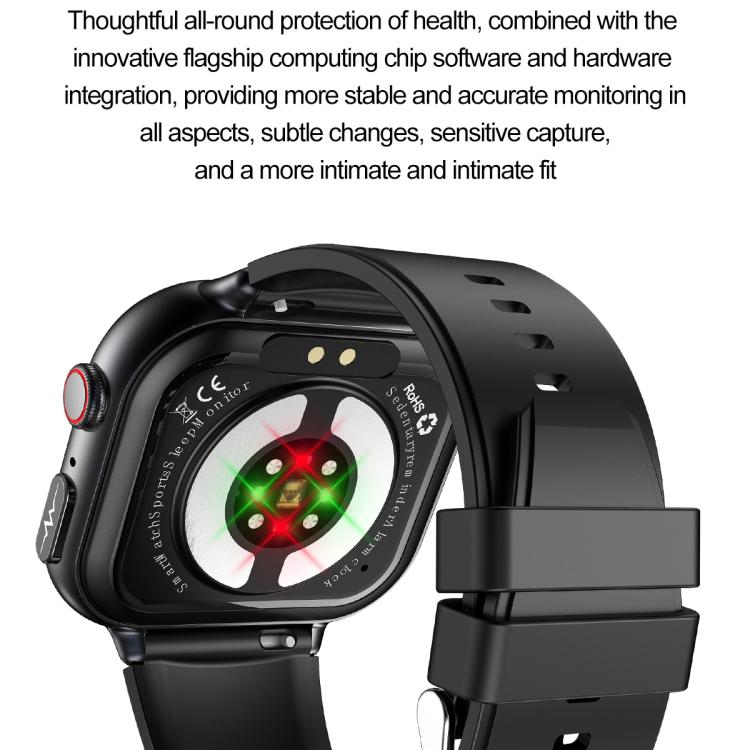 TK17 1.91 inch Horizontal Screen Silicone Strap Smart Watch Supports ECG Electrocardiogram(Blue) - free shipping - PMC TechLife - Order now!