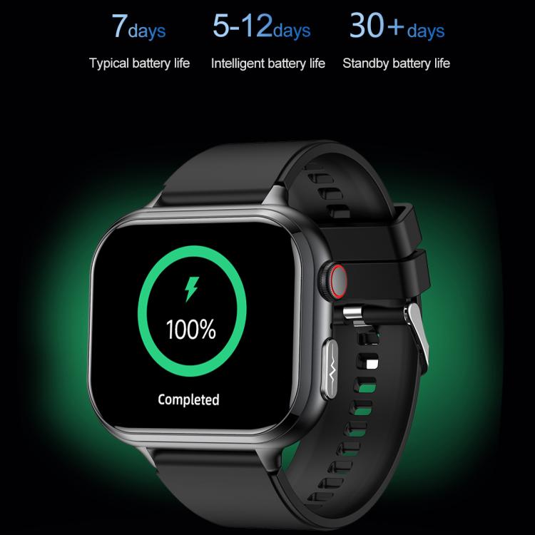 TK17 1.91 inch Horizontal Screen Steel Strap Smart Watch Supports ECG Electrocardiogram(Black) - free shipping - PMC TechLife - Order now!