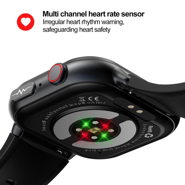 TK17 1.91 inch Horizontal Screen Steel Strap Smart Watch Supports ECG Electrocardiogram(Black) - free shipping - PMC TechLife - Order now!