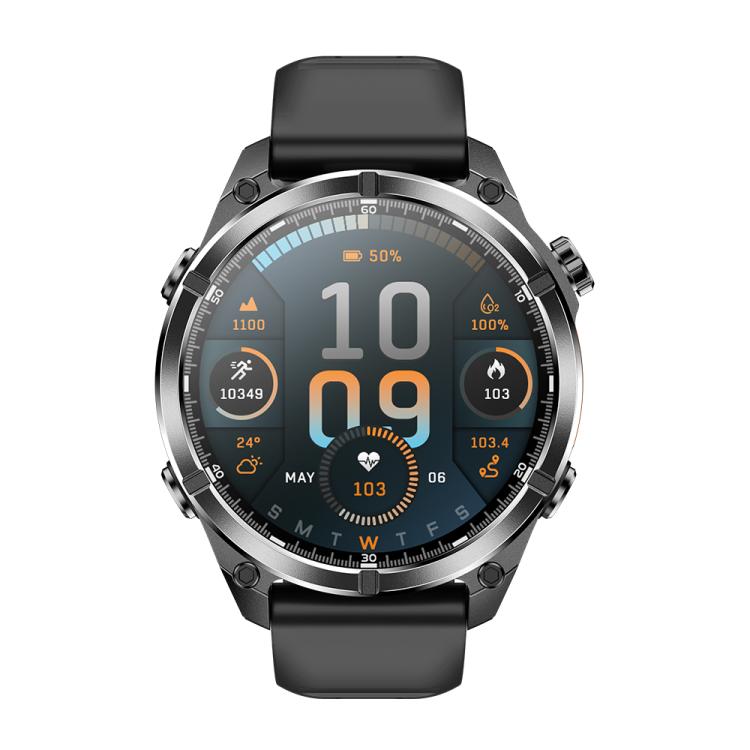 HD300 1.43 inch AMOLED Screen Silicone Strap Sports Smart Watch Supports Blood Oxygen Detection(Black) - free shipping - PMC TechLife - Order now!