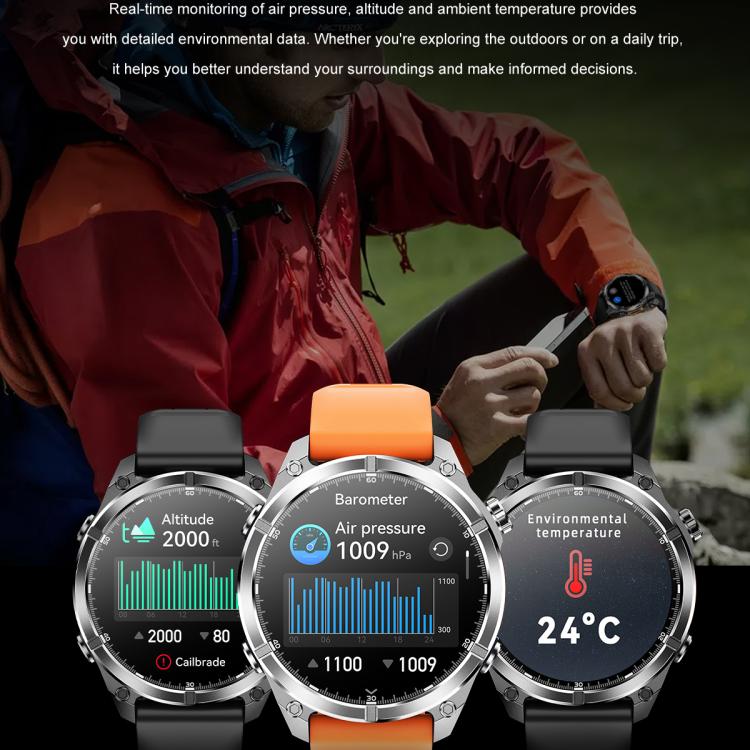 HD300 1.43 inch AMOLED Screen Silicone Strap Sports Smart Watch Supports Blood Oxygen Detection(Orange) - free shipping - PMC TechLife - Order now!