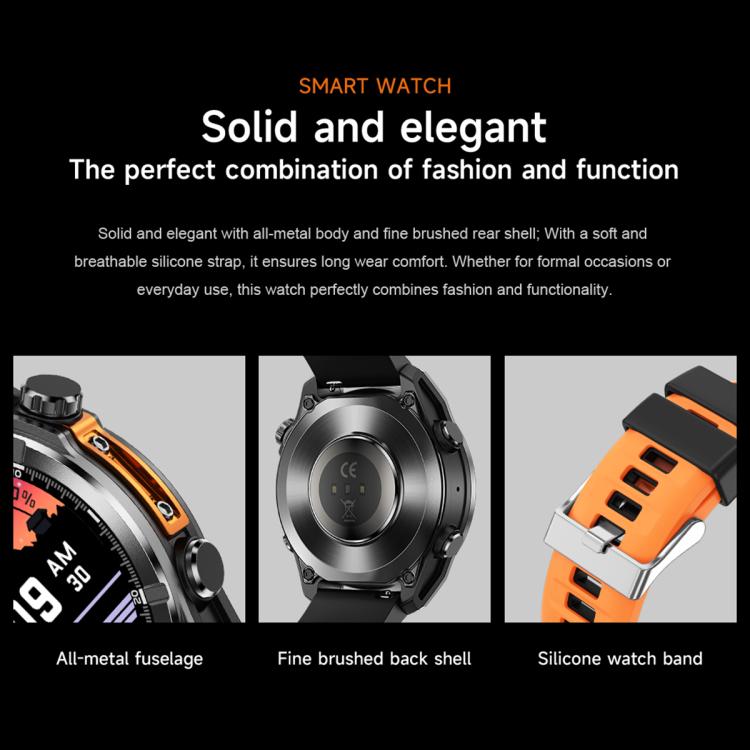 HD300 1.43 inch AMOLED Screen Silicone Strap Sports Smart Watch Supports Blood Oxygen Detection(Black) - free shipping - PMC TechLife - Order now!
