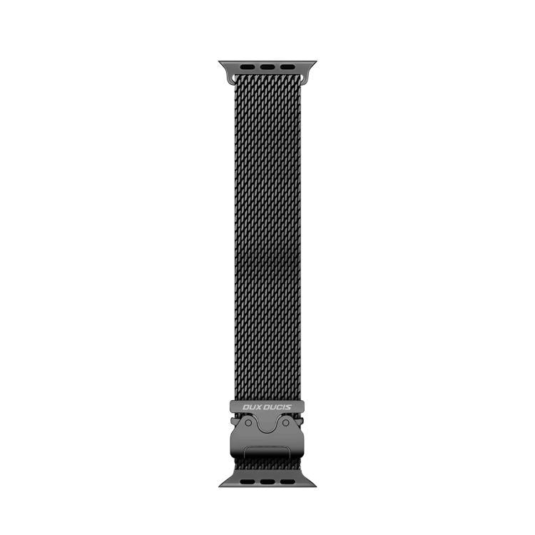 For Apple Watch 46mm / 49mm / 45mm / 44mm DUX DUCIS Milanese Air Series Stainless Steel Magnetic Watch Strap(Black) - free shipping - PMC TechLife - Order now!
