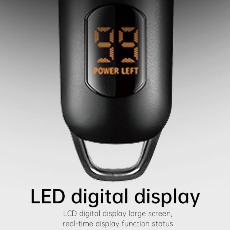 VGR V-971 Graffiti Design LED Digital Display USB Electric Hair Clipper(White) - free shipping - PMC TechLife - Order now!