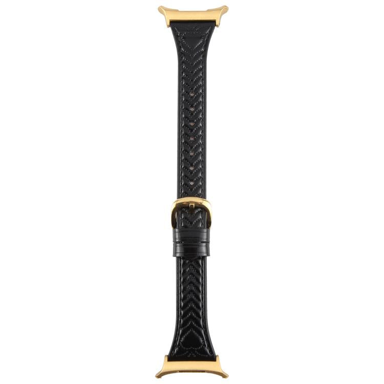 For Samsung Galaxy Watch Ultra 47mm / Ultra 2025 Metal Connector Heart-Shaped Embossed Leather Watch Band(Black) - free shipping - PMC TechLife - Order now!