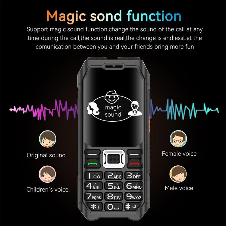 UNIWA M6000 Big Speaker Keypad Phone, 2.4 inch, Dual Flashlights, 21 Keys, SOS, FM, 4 SIM, GSM, Plug:US Plug(Green) - free shipping - PMc TechLife - Order now!