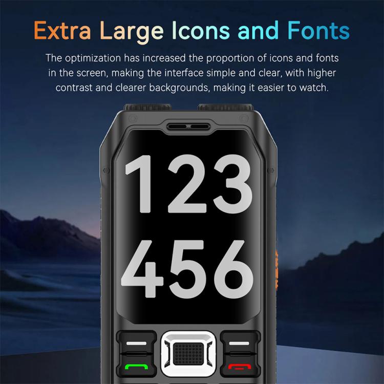UNIWA M6000 Big Speaker Keypad Phone, 2.4 inch, Dual Flashlights, 21 Keys, SOS, FM, 4 SIM, GSM, Plug:US Plug(Green) - free shipping - PMc TechLife - Order now!