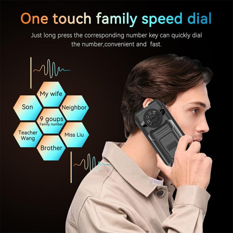 UNIWA M6000 Big Speaker Keypad Phone, 2.4 inch, Dual Flashlights, 21 Keys, SOS, FM, 4 SIM, GSM, Plug:US Plug(Green) - free shipping - PMc TechLife - Order now!