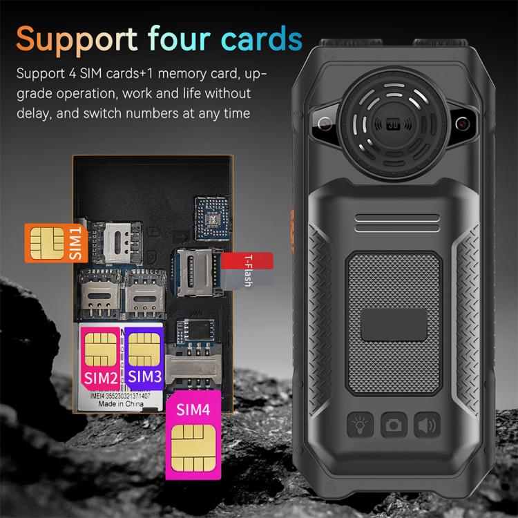 UNIWA M6000 Big Speaker Keypad Phone, 2.4 inch, Dual Flashlights, 21 Keys, SOS, FM, 4 SIM, GSM, Plug:US Plug(Green) - free shipping - PMc TechLife - Order now!