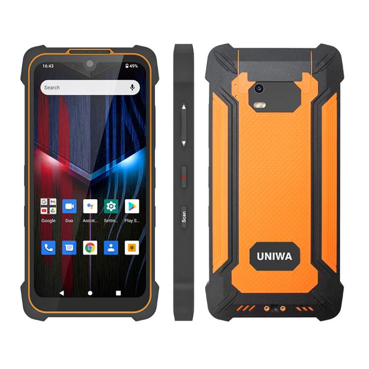 UNIWA P551 Handheld PDA Rugged Phone, 4GB+64GB, 5.5 inch Android 11 Mediatek MT6765 Helio P35 Octa Core, Network: 4G, Plug:US Plug(Orange) - free shipping - PMc TechLife - Order now!