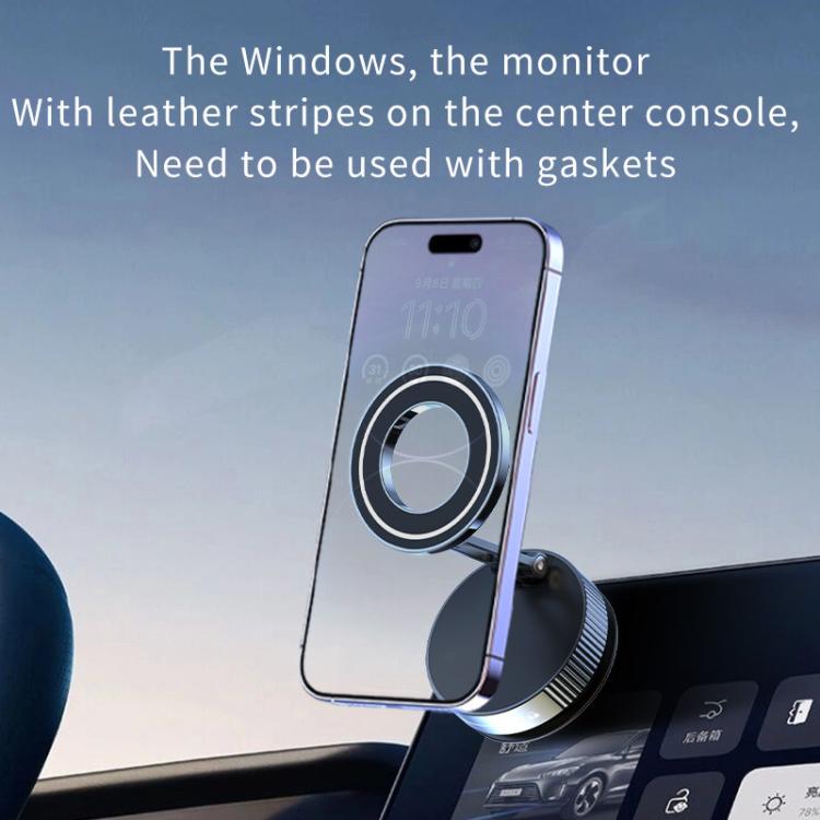 Q89 Foldable Vacuum MagSafe Magnetic Suction Cup Phone Holder(Silver) - Universal Car Holders by PMc TechLife | Online Shopping South Africa | PMc TechLife | Buy Now Pay Later Mobicred