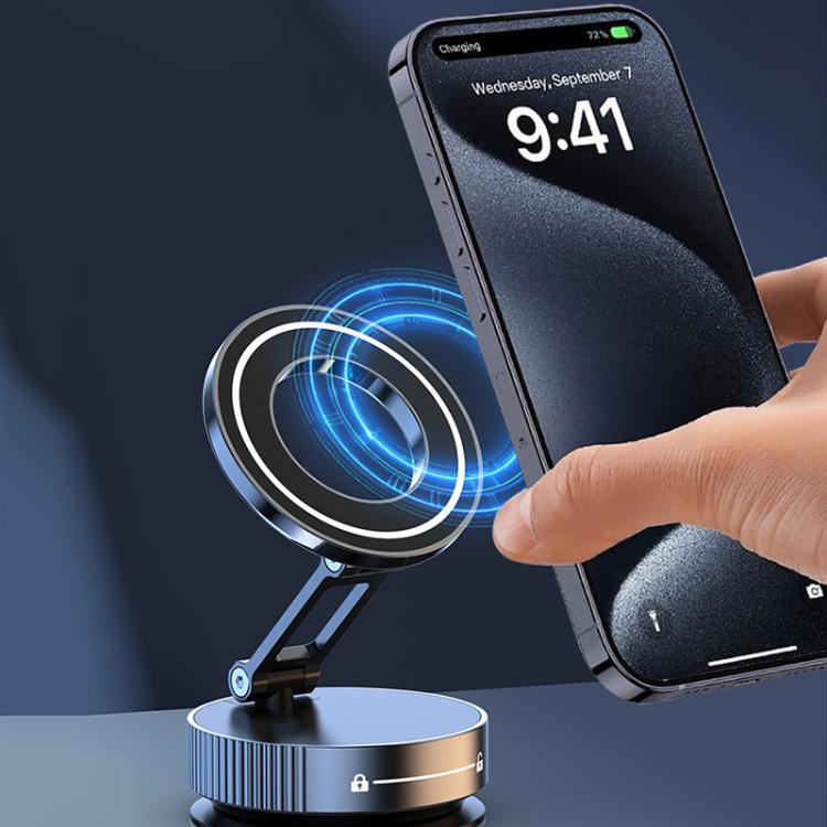 Q89 Foldable Vacuum MagSafe Magnetic Suction Cup Phone Holder(Silver) - Universal Car Holders by PMc TechLife | Online Shopping South Africa | PMc TechLife | Buy Now Pay Later Mobicred
