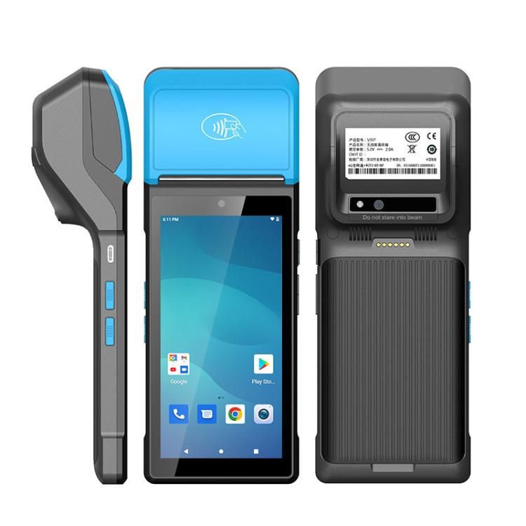 UNIWA V6P Thermal Label Printer Handheld PDA, 2GB+16GB, 5.45 inch Android 12 Mediatek MT6761 Quad Core, NFC, Network: 4G, Plug:US Plug(Black Blue) - free shipping - PMc TechLife - Order now!