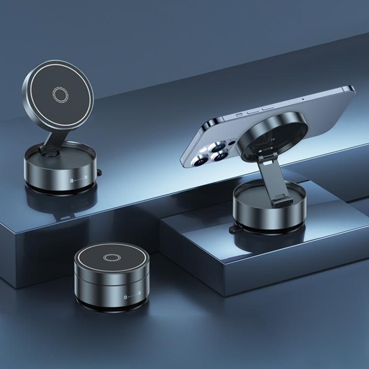 Q12 Foldable Vacuum MagSafe Magnetic Suction Cup Phone Holder(Black) - Universal Car Holders by PMc TechLife | Online Shopping South Africa | PMc TechLife | Buy Now Pay Later Mobicred