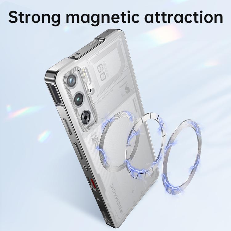 For ZTE nubia RedMagic 9 Pro / 9 Pro+ Alloy Frame Frosted Magnetic Single-sided Phone Case(Titanium) - ZTE Cases by PMC TechLife | Online Shopping South Africa | PMC TechLife | Buy Now Pay Later Mobicred