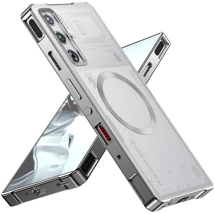 For ZTE nubia RedMagic 10 Pro / 10 Pro+ Alloy Frame Frosted Magnetic Single-sided Phone Case(Titanium) - ZTE Cases by PMC TechLife | Online Shopping South Africa | PMC TechLife | Buy Now Pay Later Mobicred