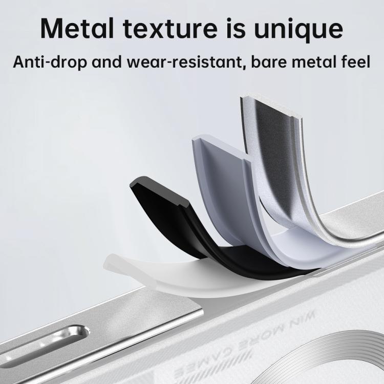 For ZTE nubia RedMagic 10 Pro / 10 Pro+ Alloy Frame Frosted Magnetic Single-sided Phone Case(Titanium) - ZTE Cases by PMC TechLife | Online Shopping South Africa | PMC TechLife | Buy Now Pay Later Mobicred