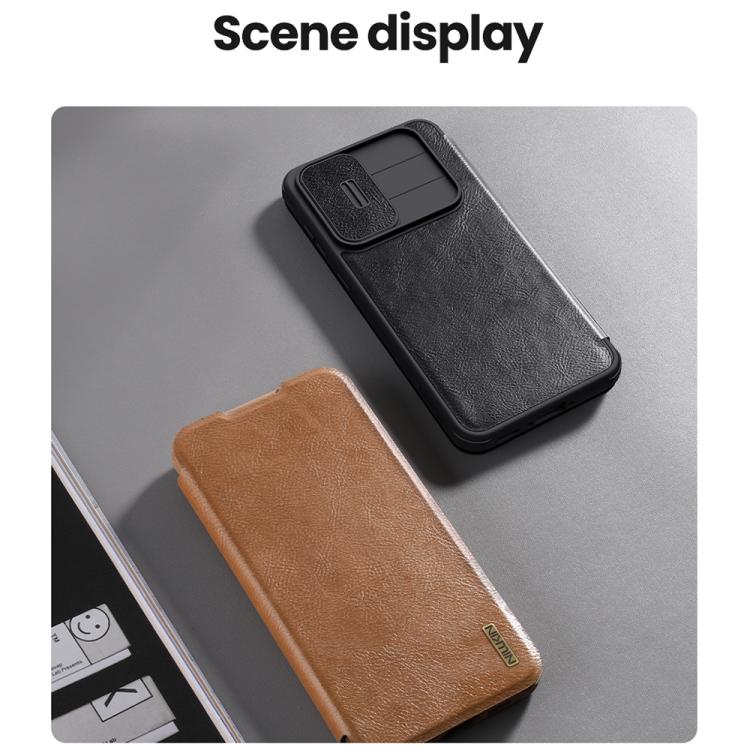 For Samsung Galaxy A56 5G NILLKIN QIN Series Pro Sliding Camera Cover Design Leather Phone Case(Black) - free shipping - PMc TechLife - Order now!