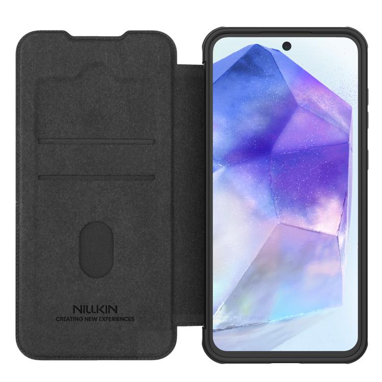 For Samsung Galaxy A56 5G NILLKIN QIN Series Pro Sliding Camera Cover Design Leather Phone Case(Black) - free shipping - PMc TechLife - Order now!