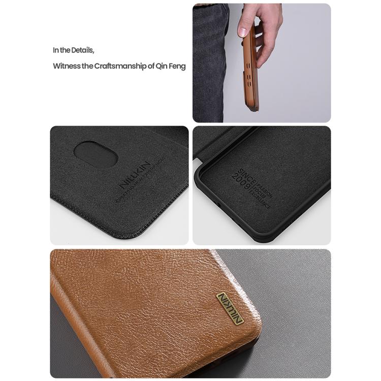 For Samsung Galaxy A56 5G NILLKIN QIN Series Pro Sliding Camera Cover Design Leather Phone Case(Black) - free shipping - PMc TechLife - Order now!