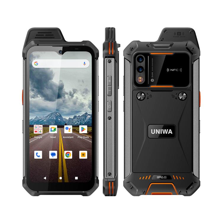 UNIWA W999 Rugged Phone, 8GB+128GB, 6.3 inch Android 13 Mediatek MT6789 Helio G99 Octa Core, NFC, Network: 4G, Plug:AU Plug(Black Orange) - free shipping - PMc TechLife - Order now!