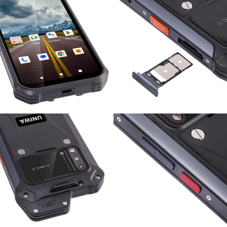 UNIWA W999 Rugged Phone, 8GB+128GB, 6.3 inch Android 13 Mediatek MT6789 Helio G99 Octa Core, NFC, Network: 4G, Plug:EU Plug(Black) - free shipping - PMc TechLife - Order now!