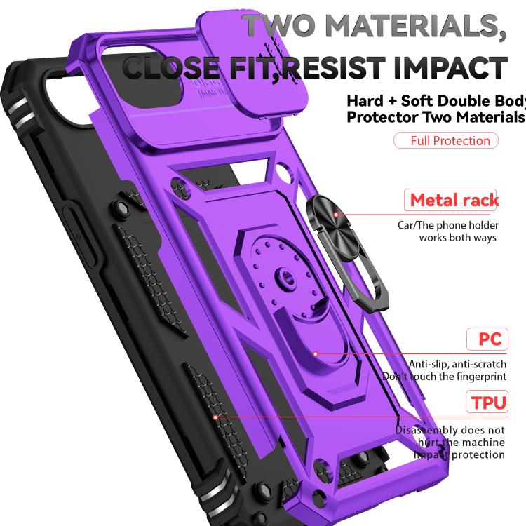 For iPhone 16e Sliding Camshield Holder Phone Case(Purple) - free shipping - PMC TechLife - Order now!