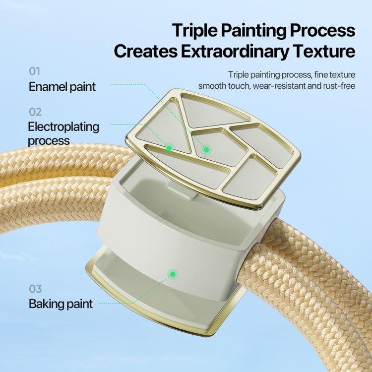 DUX DUCIS Garden Series Broken Ice Pattern Adjustable Short Phone Lanyard(Glaze Yellow) - Lanyards & Wrist Straps by DUX DUCIS | Online Shopping South Africa | PMc TechLife | Buy Now Pay Later Mobicred